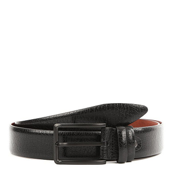Ремень FABRETTI мужской, 35 мм, натуральная кожа, размер 125, черный