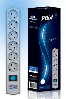 Сетевой фильтр Pilot S 7м (6 розеток) белый