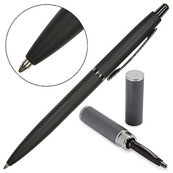 Ручка шариковая Bruno Visconti "San Remo" в футляре (мет.тубус) чер. корпус (стерж.99мм)