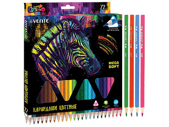 Набор карандашей  72 цв. трехгранные deVENTE "Trio Mega Soft"