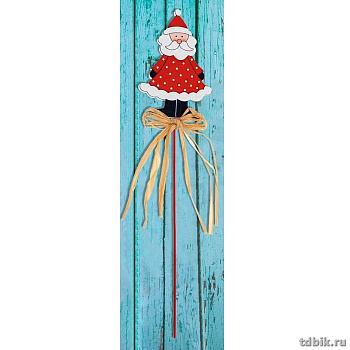 Декор  НГ "Дед Мороз" на палочке (дерево)