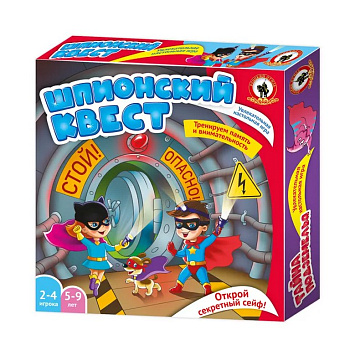 Игра настольная  Квест .5+ "Шпионский квест" (2-4 игрока, 5-9 лет) Русский стиль