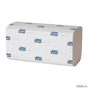 Полотенце бумажное для диспенсера в пачке Tellus/ТОРК (H3) V, 2сл, белые, 200л (23х23)