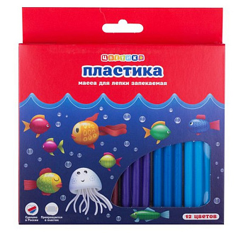 Пластика для запекания 12 цв. 240 гр Цветик