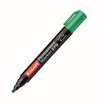 Маркер перманентный  3 мм Luxor Permanent market 270 круглый, зеленый
