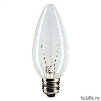 Электролампа-свечка 40Вт/Е14 PHILIPS прозрачная