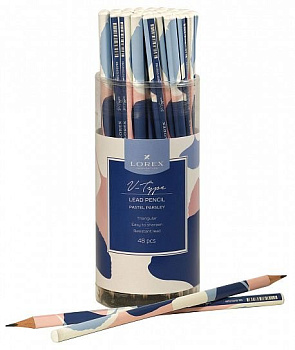Карандаш ч/г HB с рис. трехгранный LOREX "V-TYPE PASTEL PARSLEY"