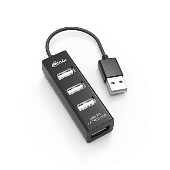 Разветвитель USB Ritmix CR-2402 black 4 порта