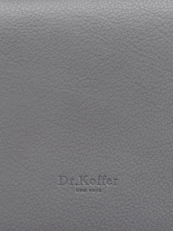 Сумка женская Dr.Koffer 23х15х3см см, нат.кожа серая