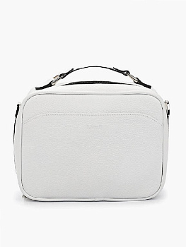 Сумка женская  D.Morelli, нат. кожа, белый, 23*18*9 см