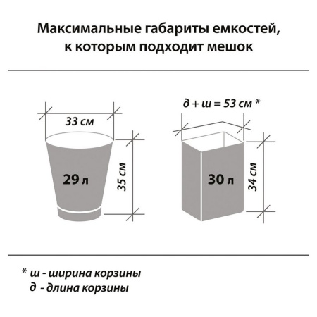 Мешки для мусора  60л. 20 шт/рул (12 мкм) ПНД LAIMA с завязками 55*62 см. синие