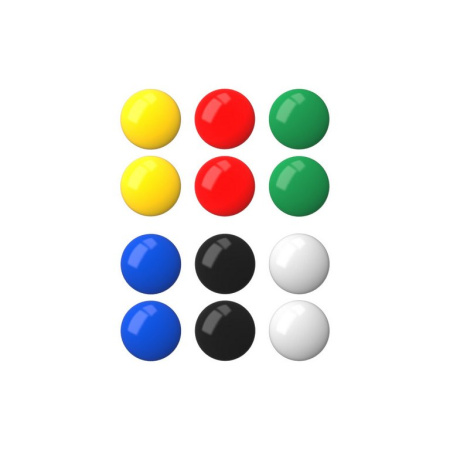 Магниты диаметр 20 мм (12шт/уп) цветные ErichKrause