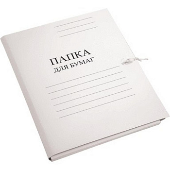 Папка с завязками мелован. картон 390 г/м2 deVENTE