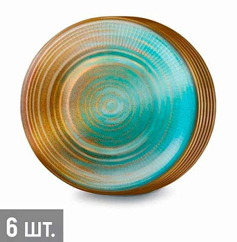 Тарелка картон d180  6 шт/уп "Голубая Керамика"