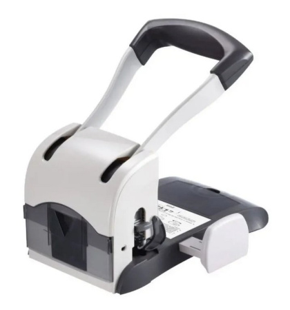 Дырокол мощный до 100л металл/пластик  Kw-Trio Lever-Tech HD 9546, серый с линейкой