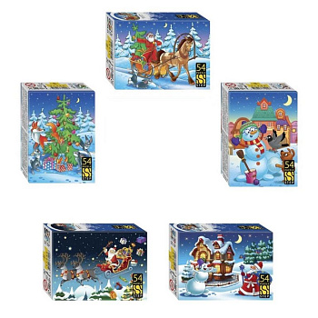 Пазлы   54 дет. "Зимние истории" Степ Пазл, ассорти