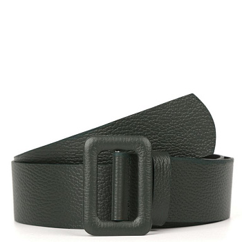Ремень FABRETTI женский, натуральная кожа, размер 125, тем. зеленый