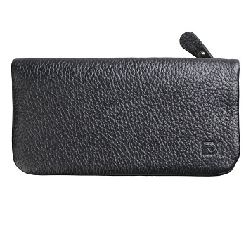 Портмоне D.Morelli женское "Бриенна" большое, нат. кожа,  цвет черный