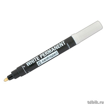 Маркер перманентный  2,5 мм Centropen круглый, белый (наконечник 5,0мм)
