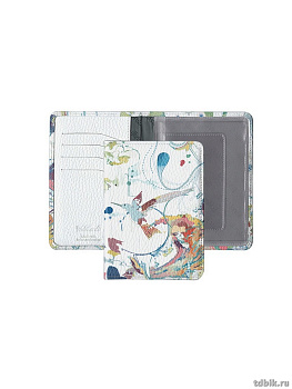 Бумажник водителя D.Morelli "Эльза" нат. кожа, принт колибри