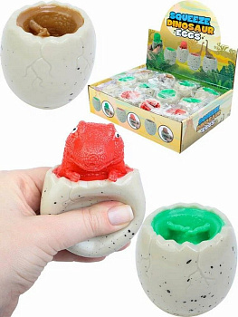 Мялка "Динозавр" 6,2х5,8cм, ассорти