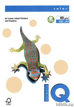 Бумага IQ pale 80 А4 20, 100 лист/уп, кремовый