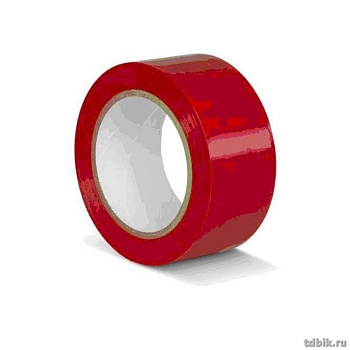 Лента сигнальная для разметки ПВХ красная 50мм x 33 м самоклеющаяся, 140 мкм
