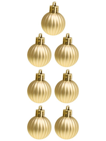 Набор шаров  цвет золото  30 мм 64 шт "Волшебство" (ассорти)