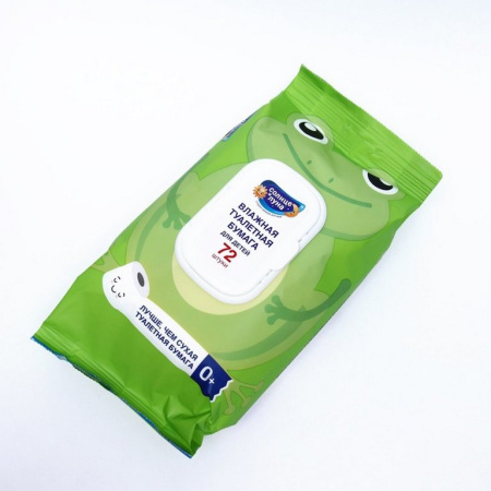 Туалетная бумага влажная Солнце и Луна д/детей 72шт/уп.