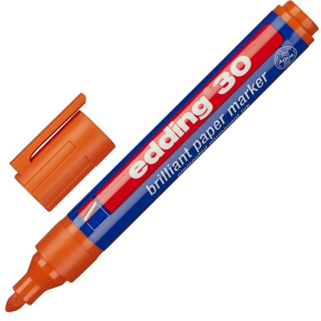Маркер перманентный  3 мм Edding круглый оранжевый