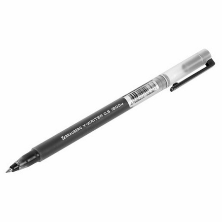 Ручка гелевая Brauberg "X-WRITER 1800" 0,5мм черная (линия 0,4мм, одноразовая)
