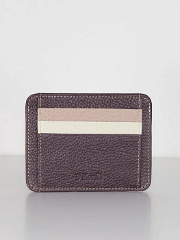 Картхолдер D.Morelli "Триада" нат.кожа, бордовый, мини