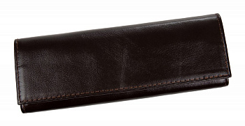 Футляр для ключей Alliance нат. кожа 15x5,5см, на 2 кнопках, коричневый