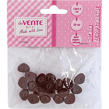 Декоративные элементы "Носики" 10x14 мм, 20 шт/уп, коричневые deVENTE