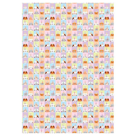 Бумага упаковочная 70*100см  в рулоне "Bithday friends"