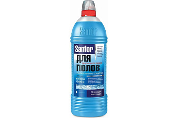 Средство для мытья полов Санфор, 1000 мл "Прохлада водопада" (ультраблеск)