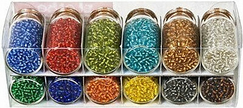 Бисер круглый d=2,3мм., 2гр/уп., цв. ассорти