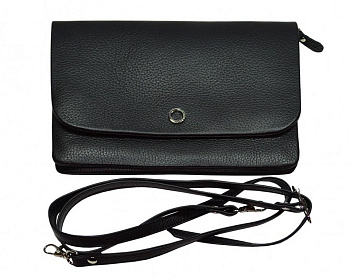 Сумка женская-клатч  D.Morelli , нат. кожа "Тефия" черная