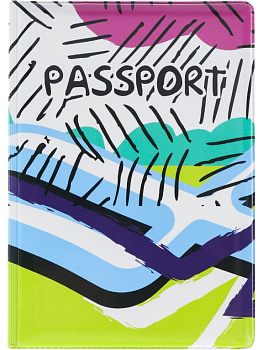 Обложка для паспорта MILAND "Яркая абстракция" ПВХ