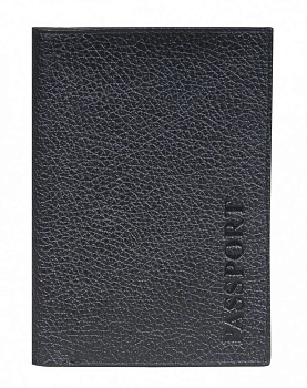 Обложка для паспорта Alliance нат. кожа, черная