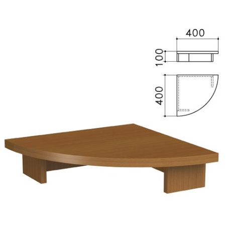 Подставка под монитор "Канц" (400*400*100мм), цвет орех