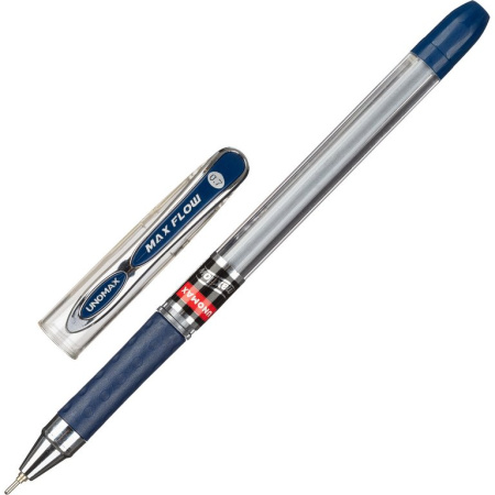 Ручка шариковая масляная Unomax/Unimax "Max Flow" 0,7мм синяя (стерж.134мм, линия 0,5мм) игольч.