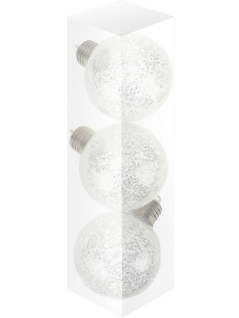 Набор шаров светящихся "Снегопад" LED 8см (3шт)