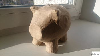 Изделие для декорирования Копилка "Свинья" 16*10,8*14см (папье-маше)