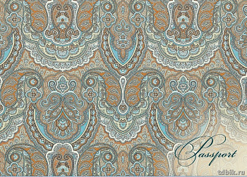 Обложка для паспорта "Пейсли" ПВХ  13,2*18,6