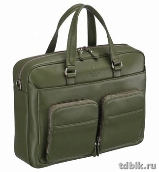 Сумка мужская Dr.Koffer 38*28*9 см, нат. кожа, на плечевом ремне, зеленая