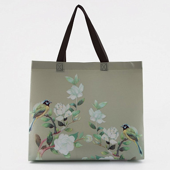 Сумка-шоппер 32х10х27 см нетканый материал, зелёная