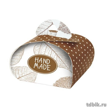 Коробка для подарков  9*9*6см "Hand Made chocolate" 2шт/уп.