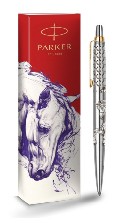 Ручка шариковая Parker Jotter SE Horse SS GT синяя, 1,0мм