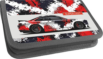 Пенал 1 отд. для мальчика Lamark "Трек" 205*115*30 мм (ламинир. картон soft touch)